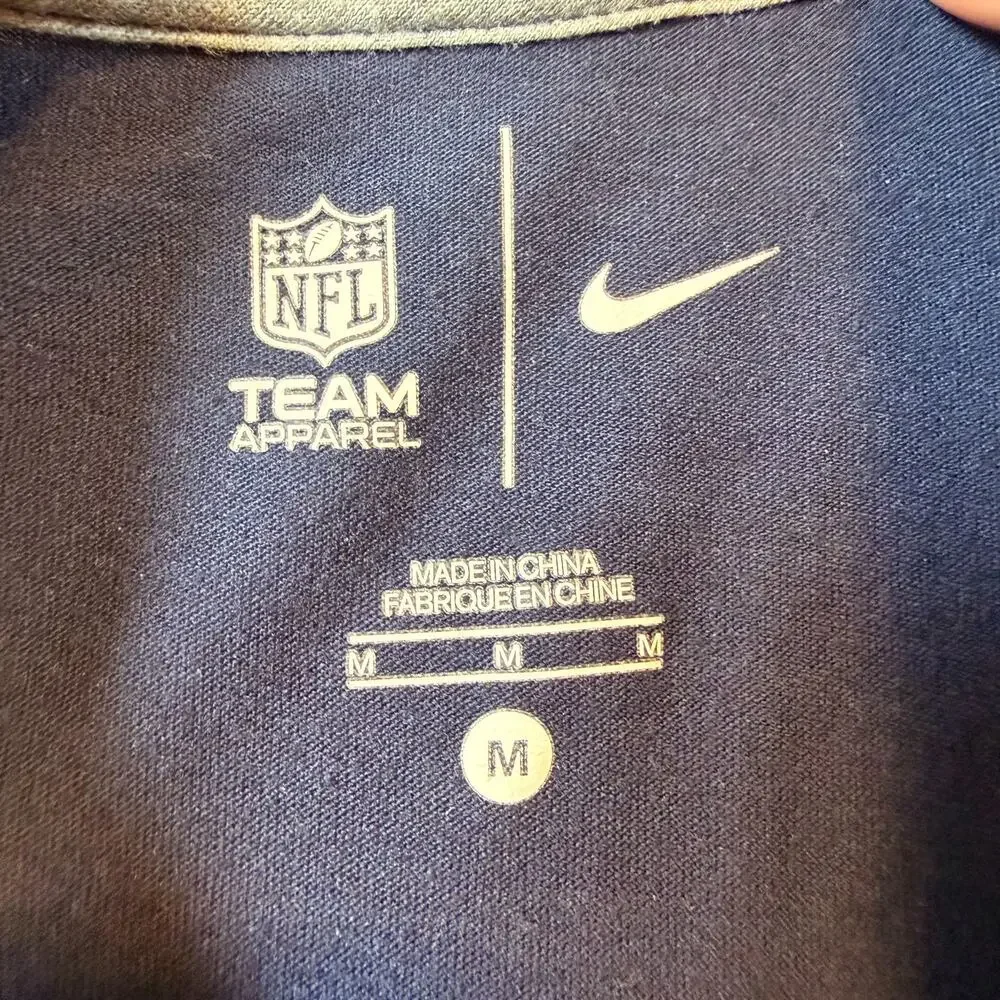 Nike NFL Chicago Bears 50 Yard Line Graphic Navy Blue T Shirt Mens Size Medium